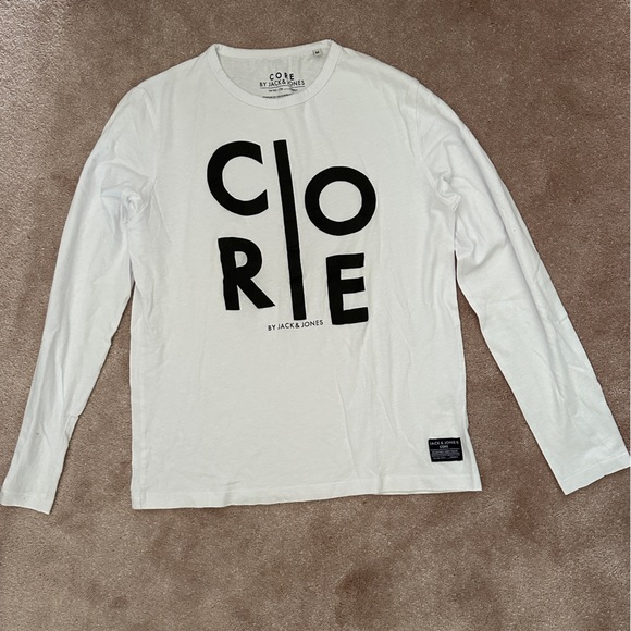 Jack & Jones White Long Sleeve Shirt - Picture 1 of 3